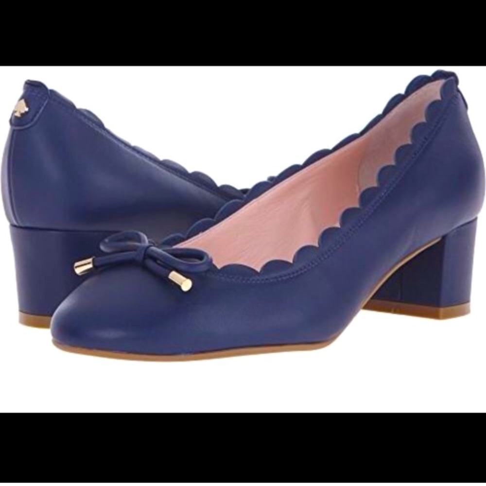 Navy Kate Spade Yasmin Scalloped Pump